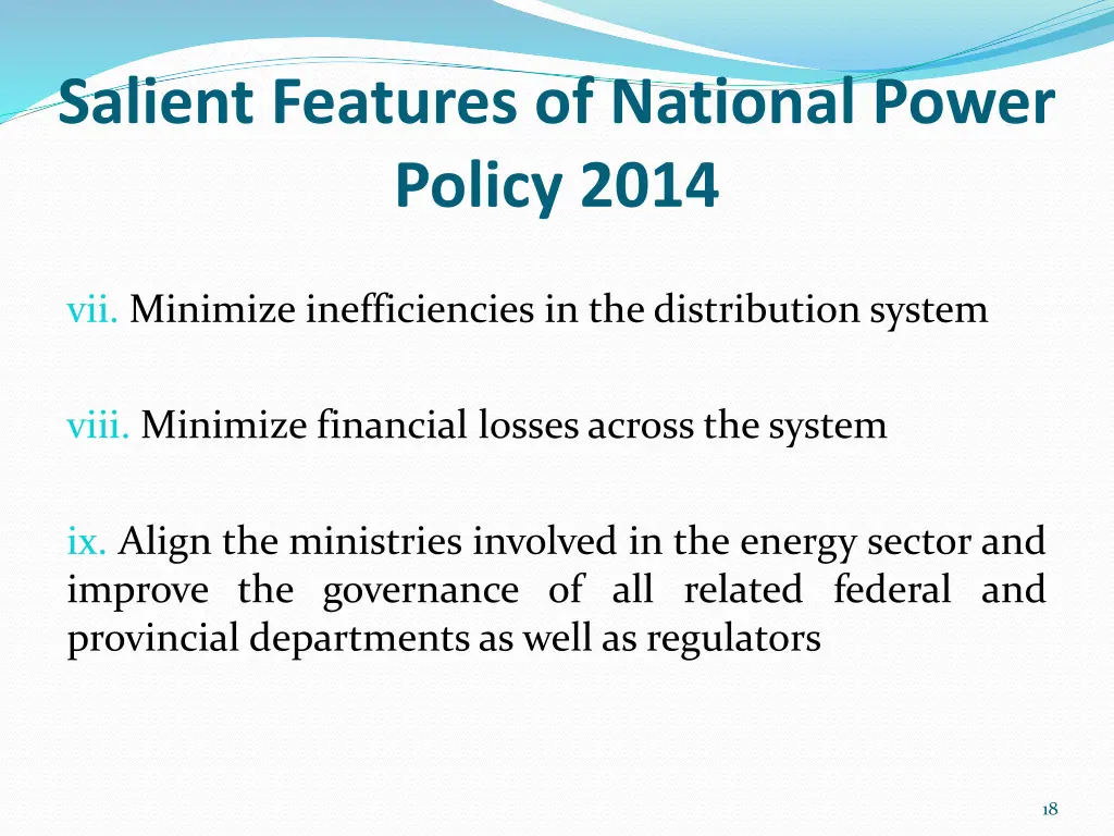 salient features of national power policy 2014 2