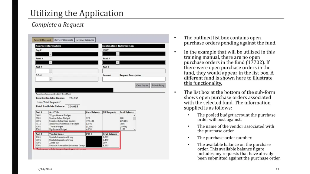 utilizing the application complete a request 2