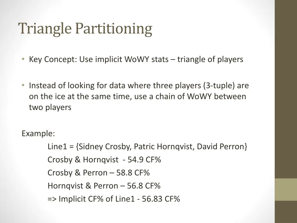 triangle partitioning