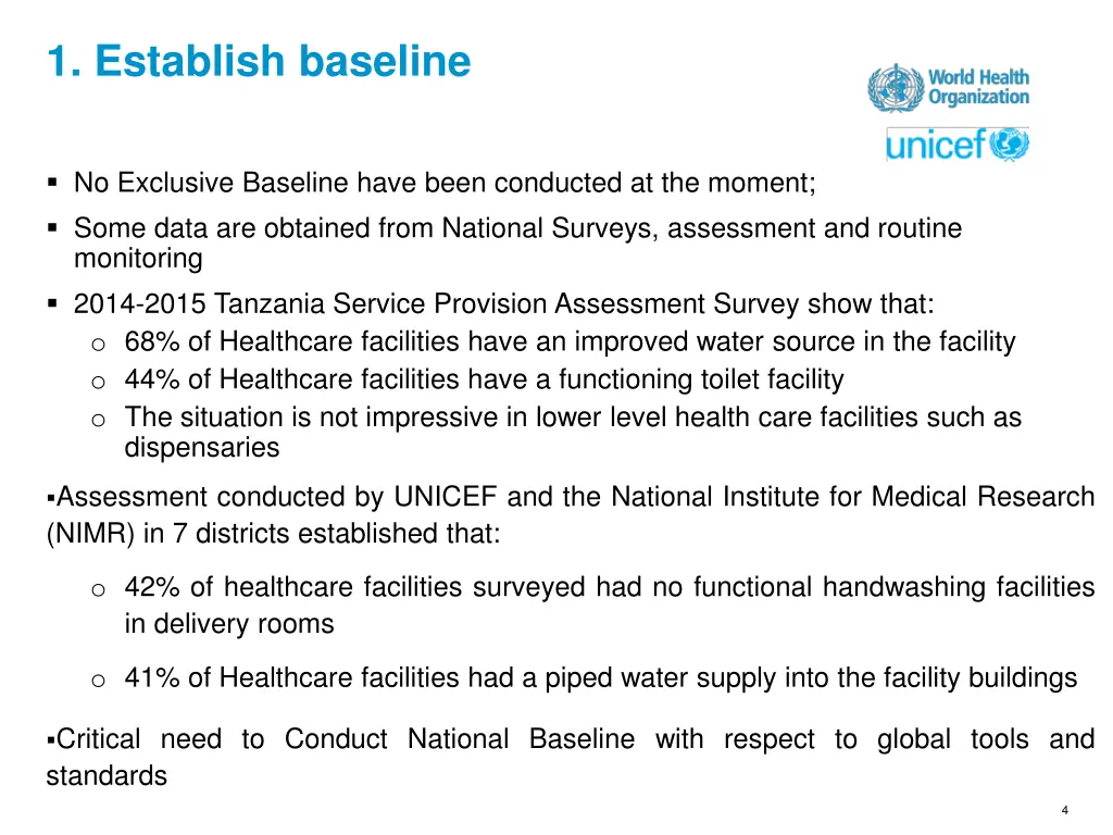 1 establish baseline