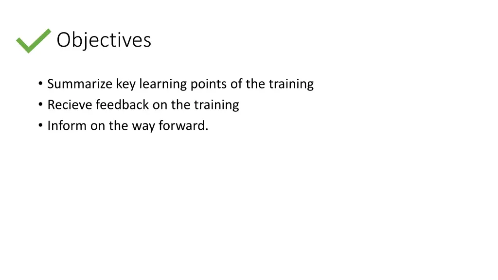 objectives