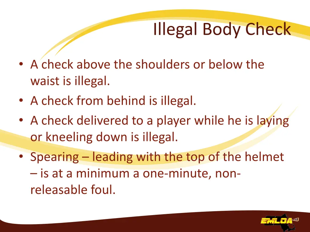 illegal body check