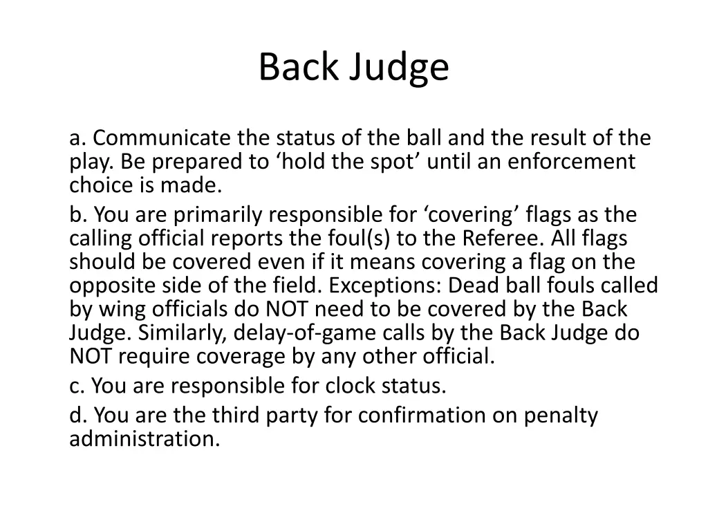 back judge