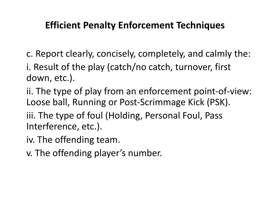 efficient penalty enforcement techniques 7