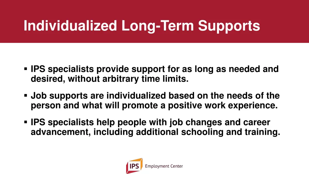 individualized long term supports