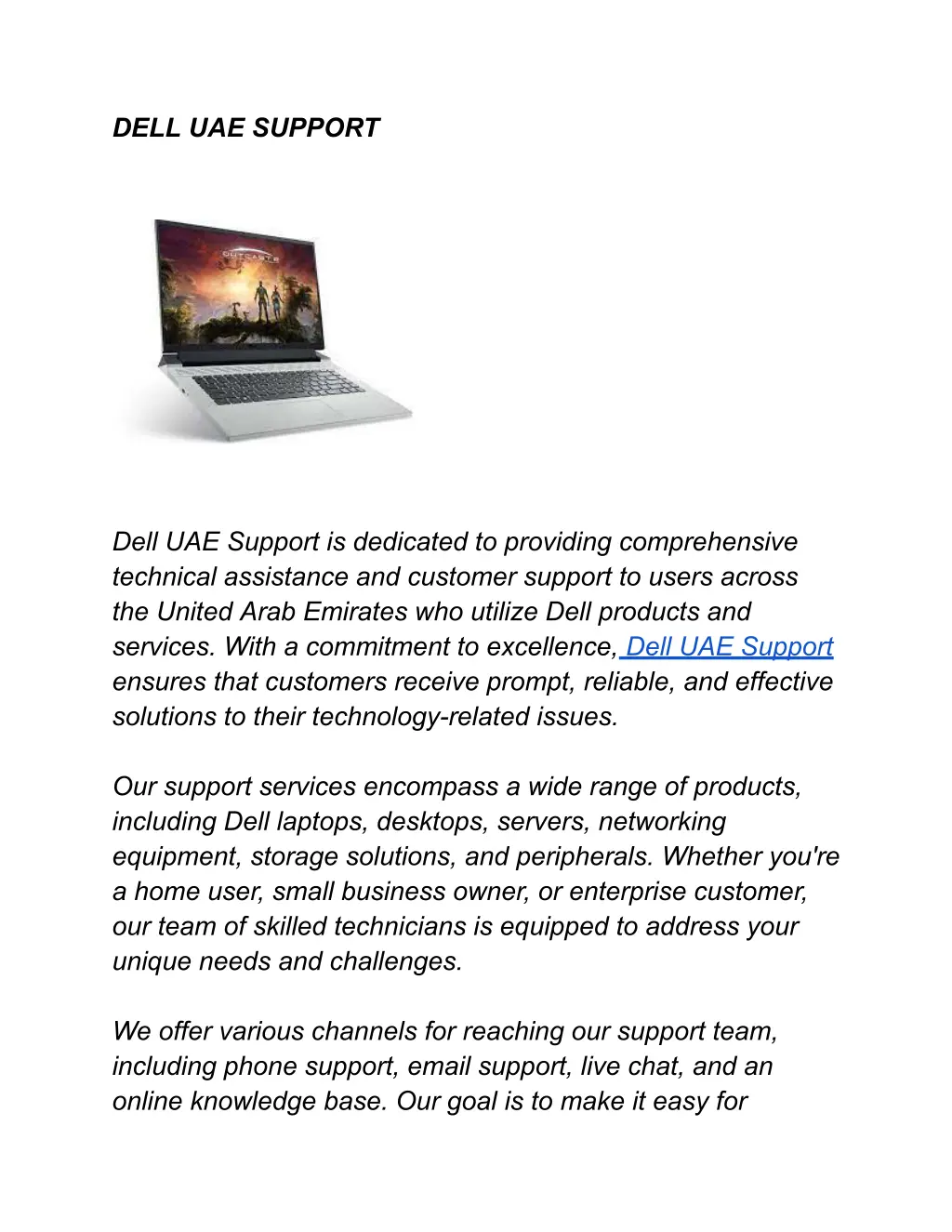 dell uae support