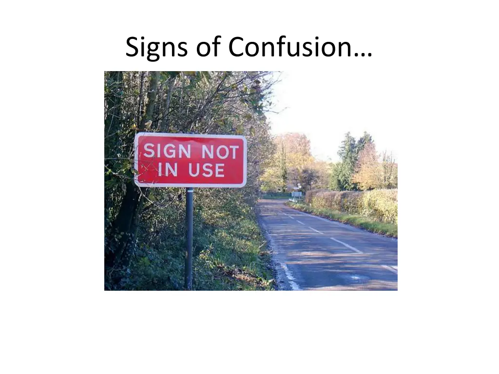 signs of confusion