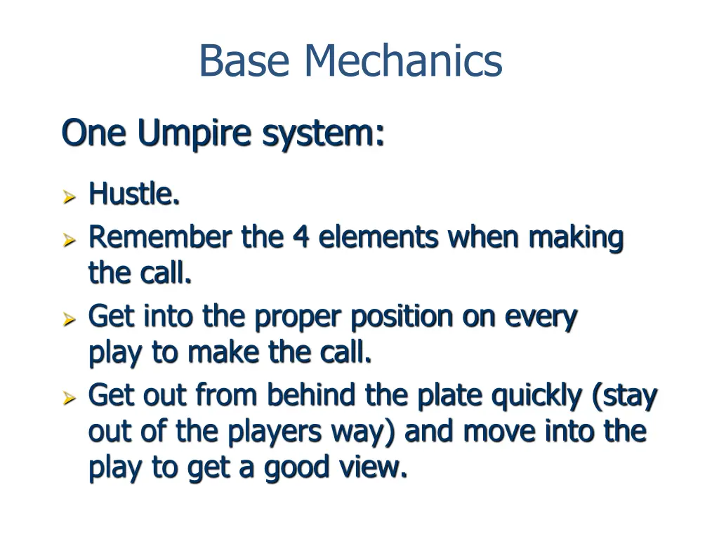 base mechanics