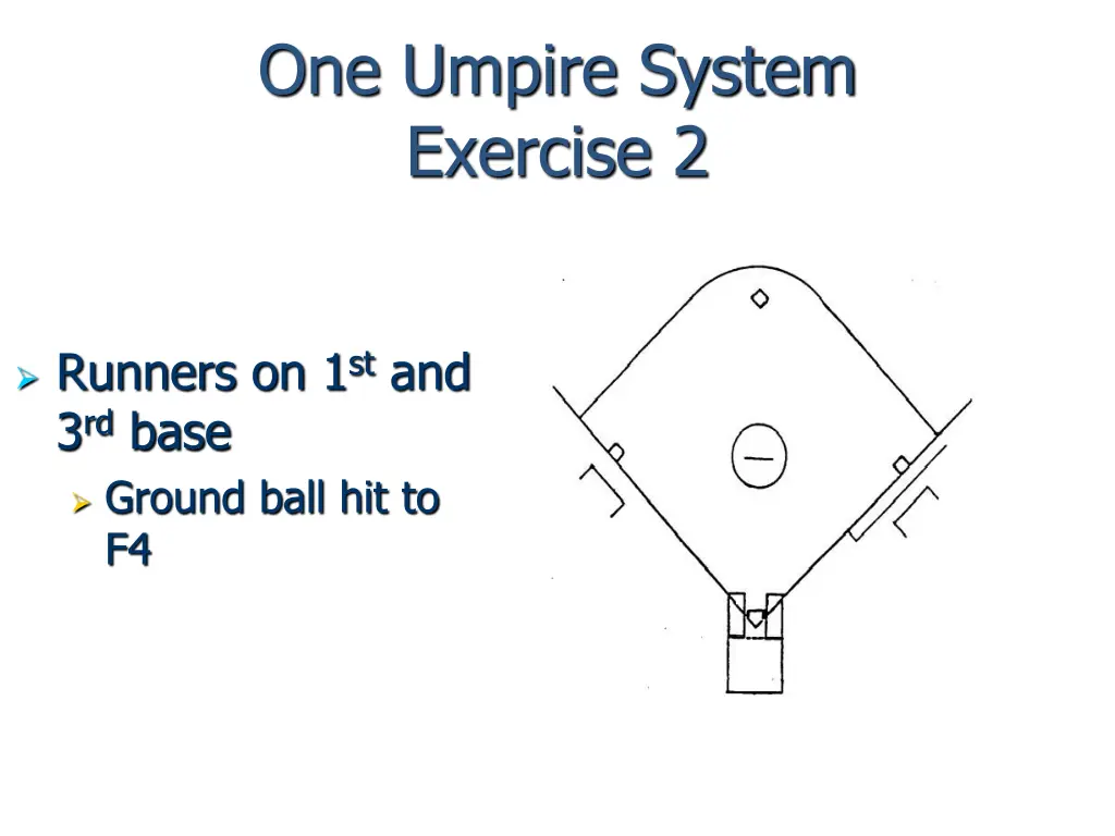 one umpire system exercise 2