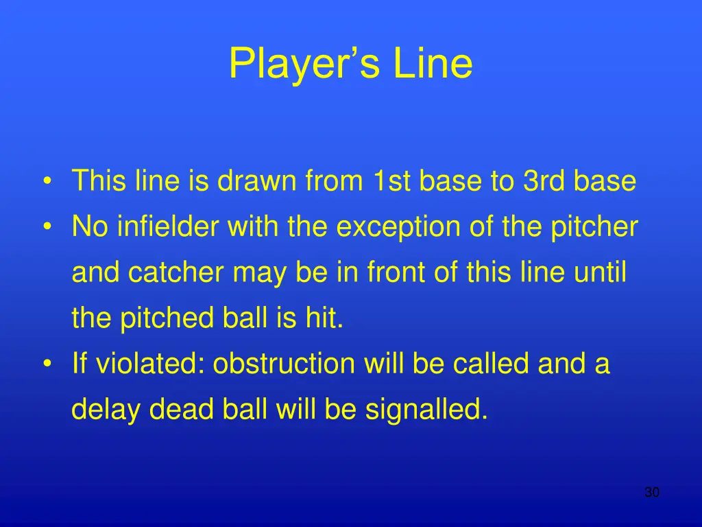 player s line