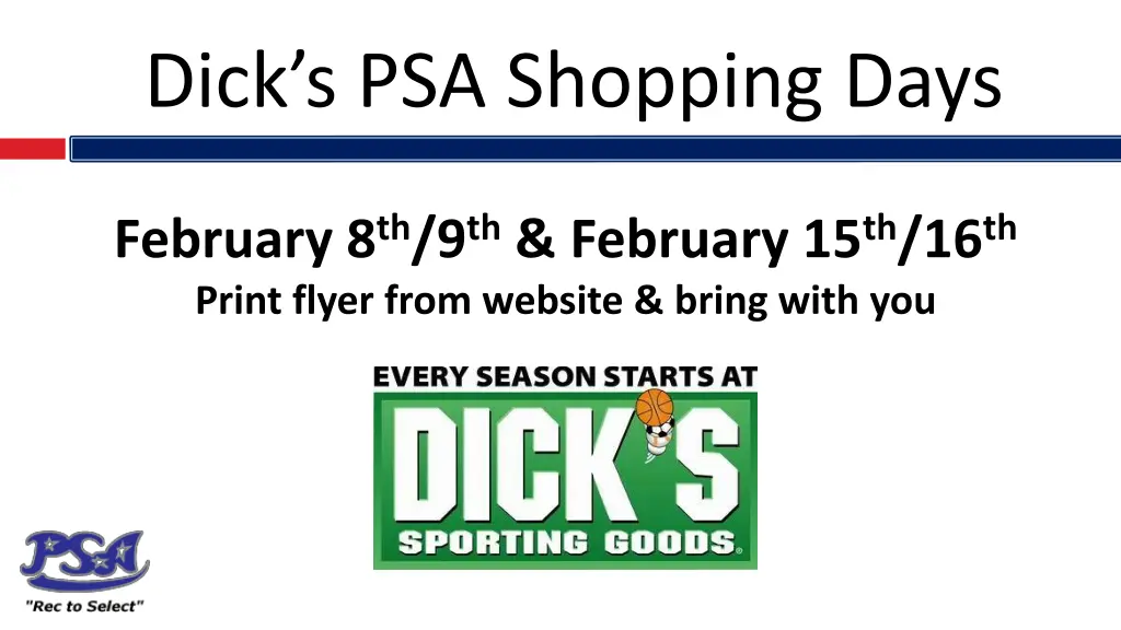 dick s psa shopping days