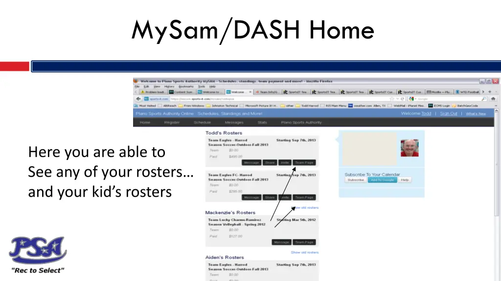 mysam dash home