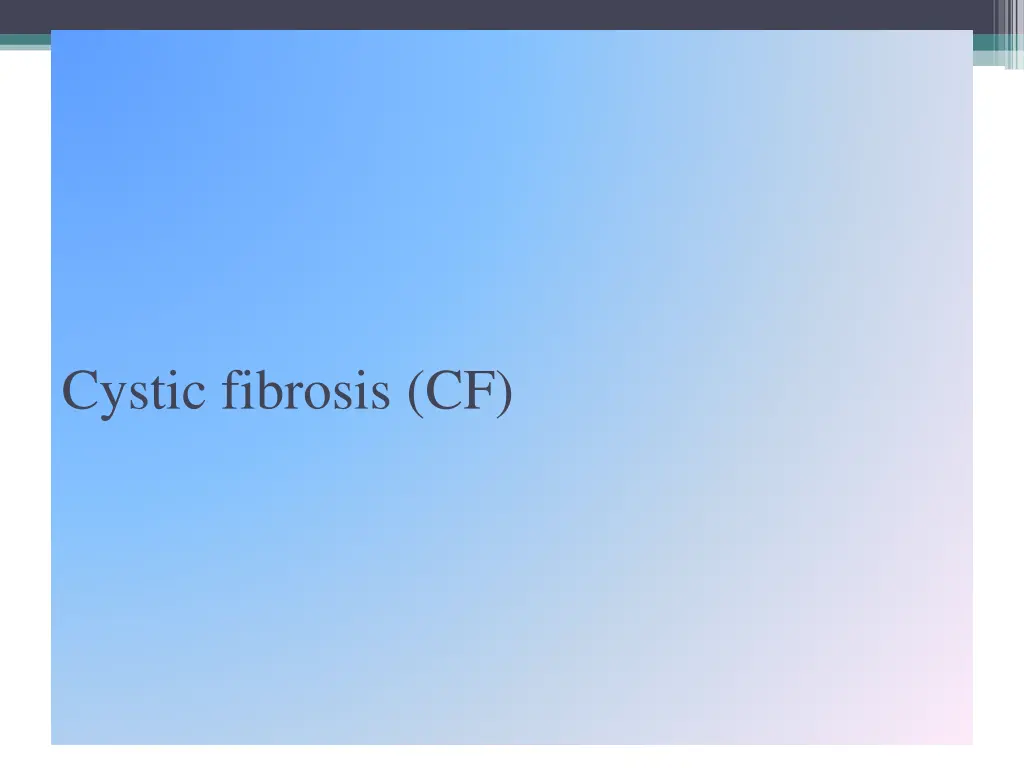 cystic fibrosis cf