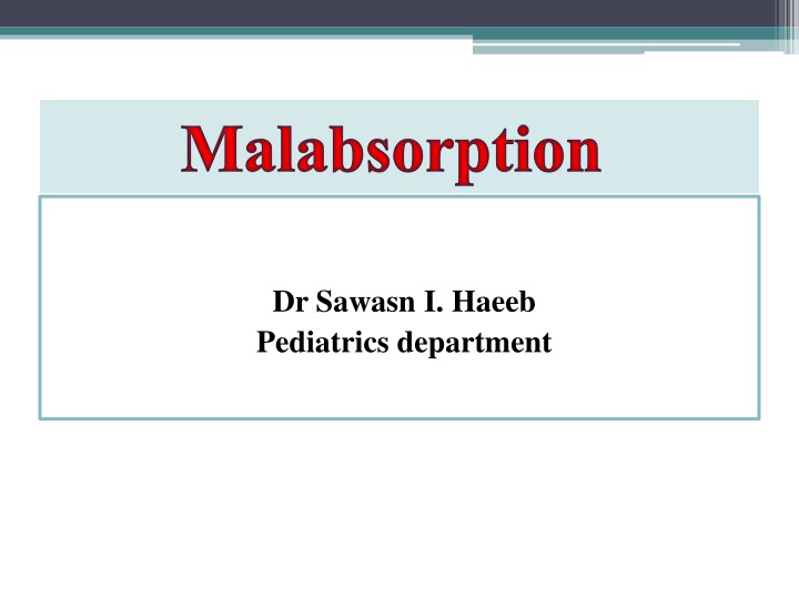 malabsorption