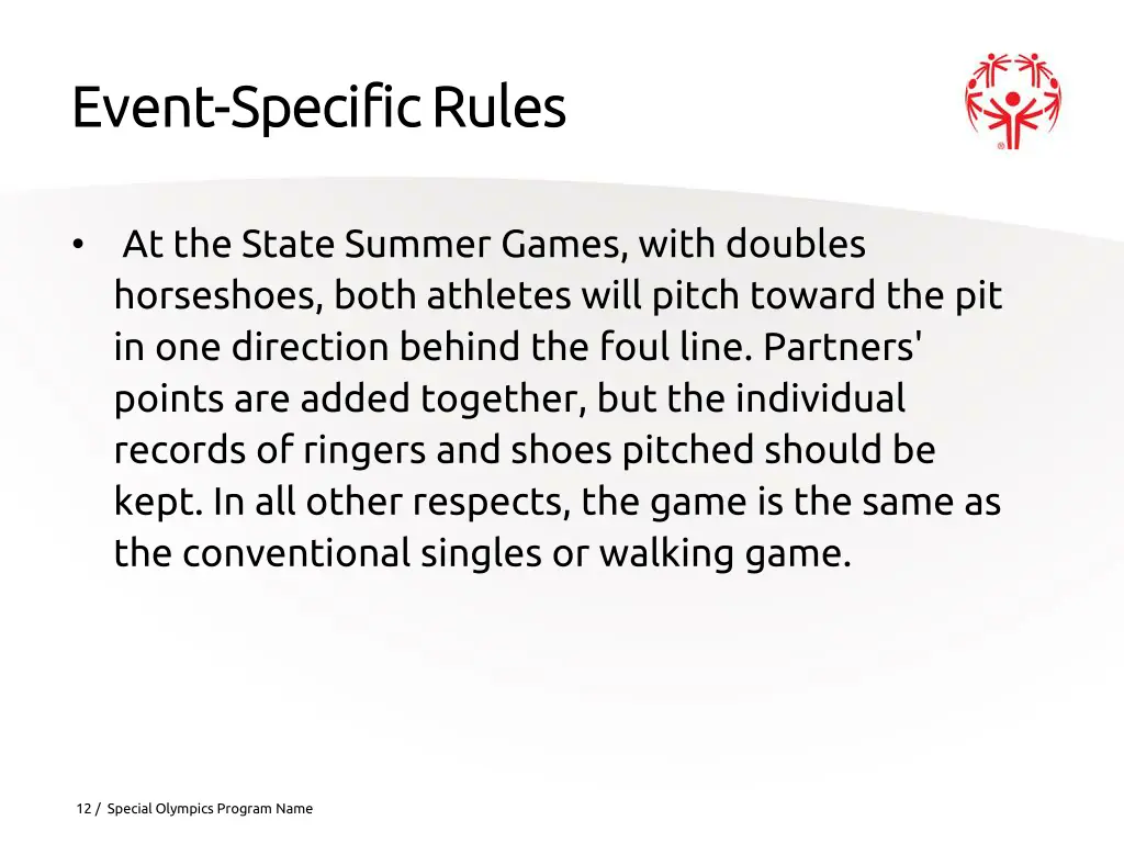 event event specific rules specific rules