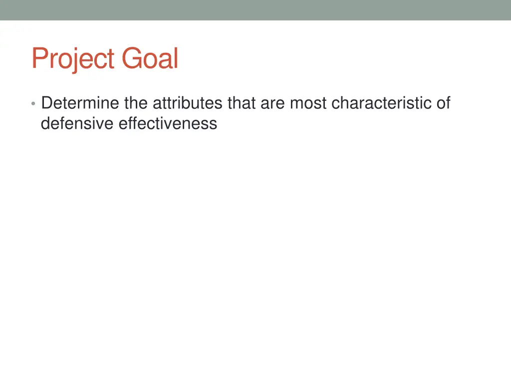 project goal