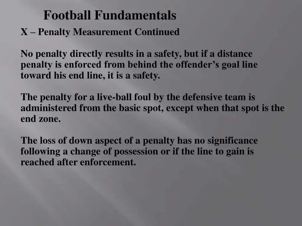 football fundamentals x penalty measurement 1