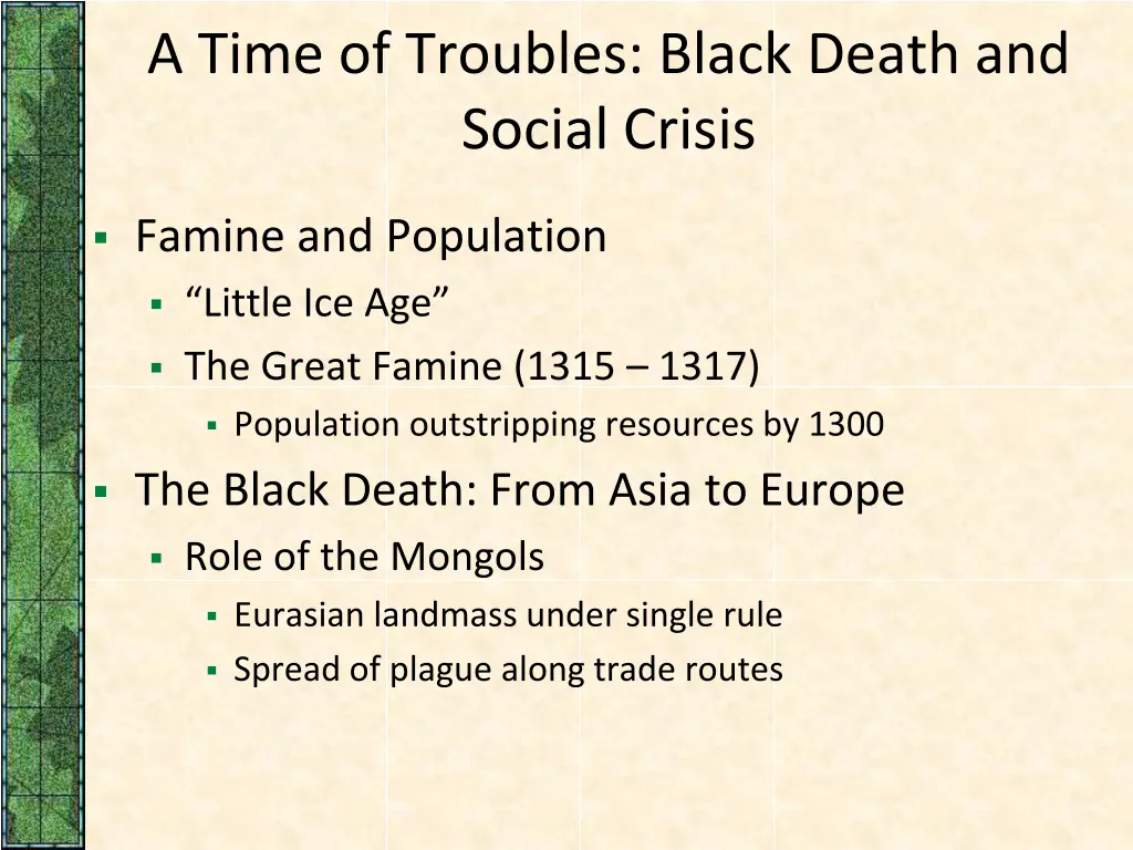 a time of troubles black death and social crisis