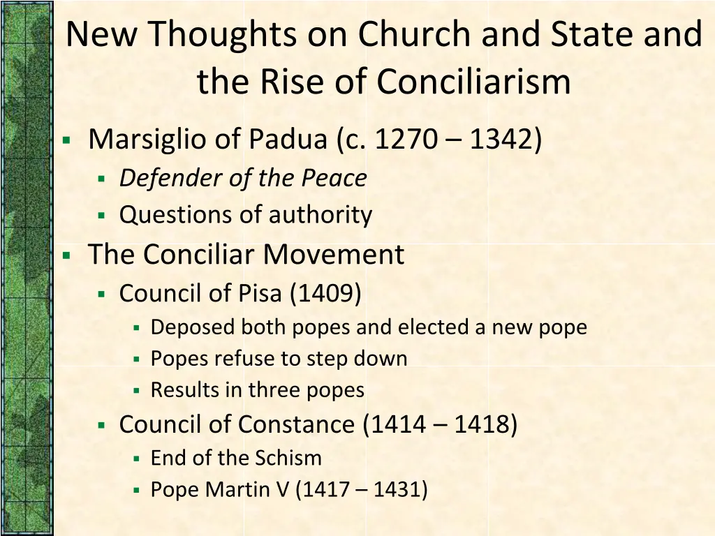 new thoughts on church and state and the rise