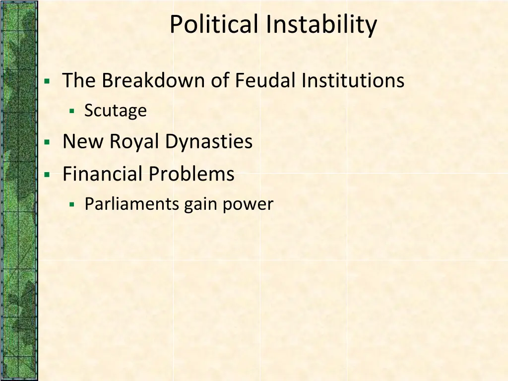 political instability