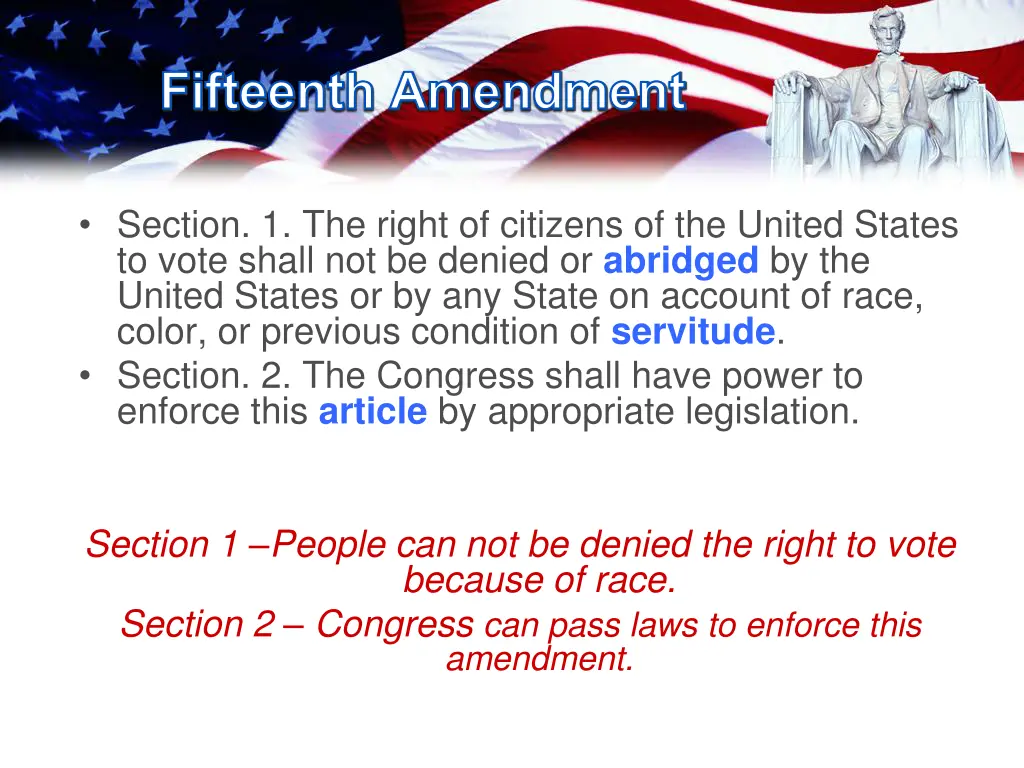 fifteenth amendment 1