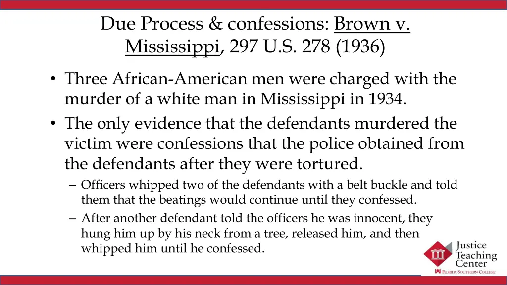 due process confessions brown v mississippi