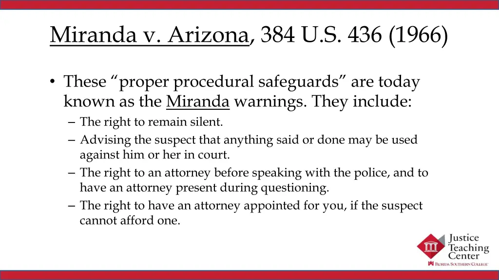 miranda v arizona 384 u s 436 1966 1