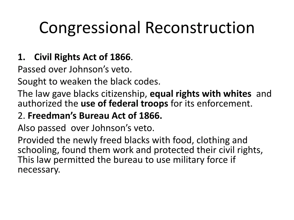 congressional reconstruction