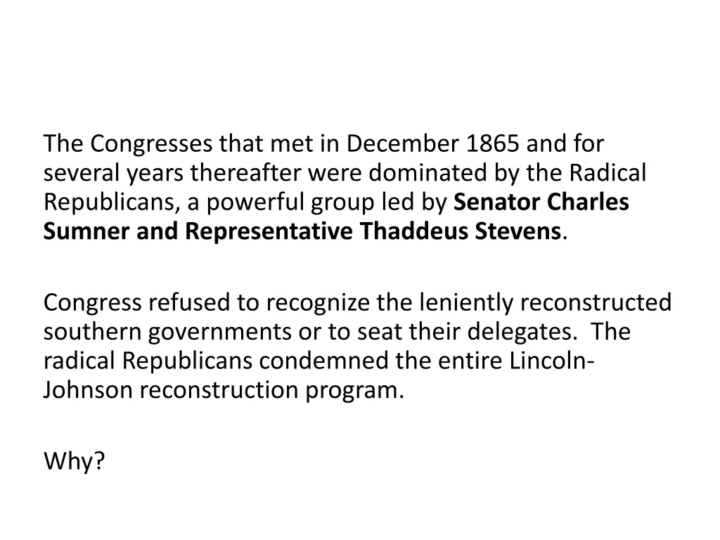 the congresses that met in december 1865