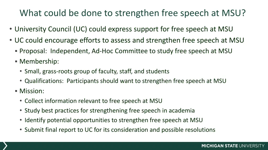 what could be done to strengthen free speech