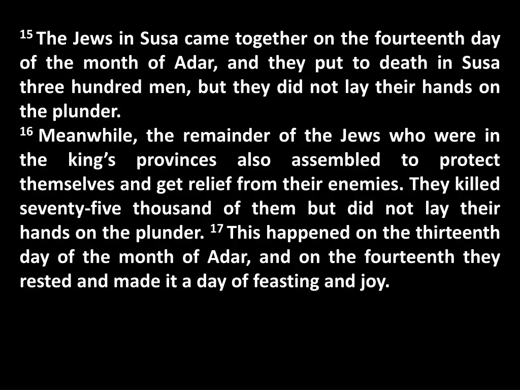 15 the jews in susa came together