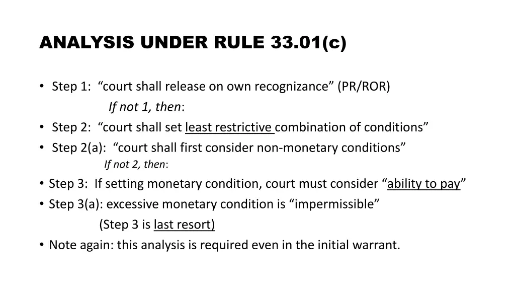 analysis under rule 33 01 c