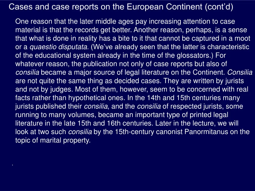 cases and case reports on the european continent 2