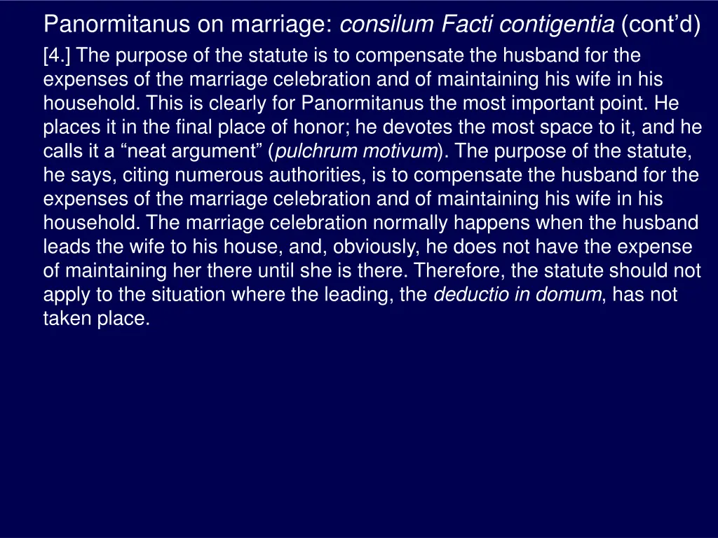 panormitanus on marriage consilum facti 2