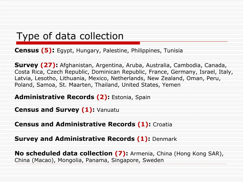 type of data collection