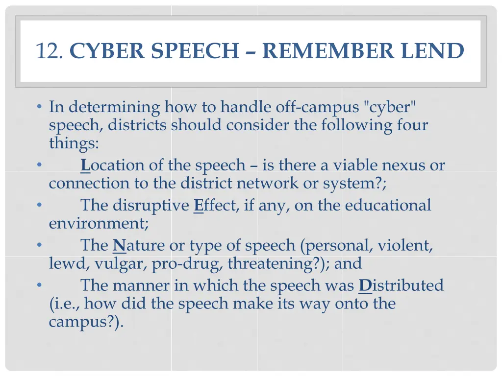 12 cyber speech remember lend