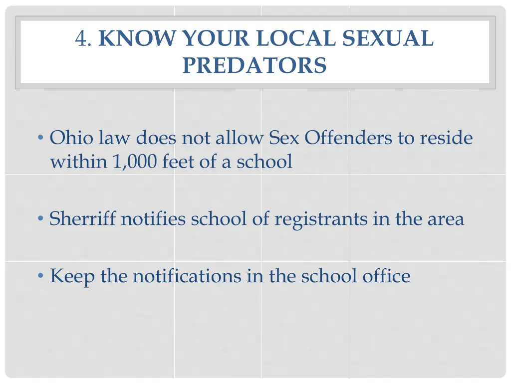 4 know your local sexual predators