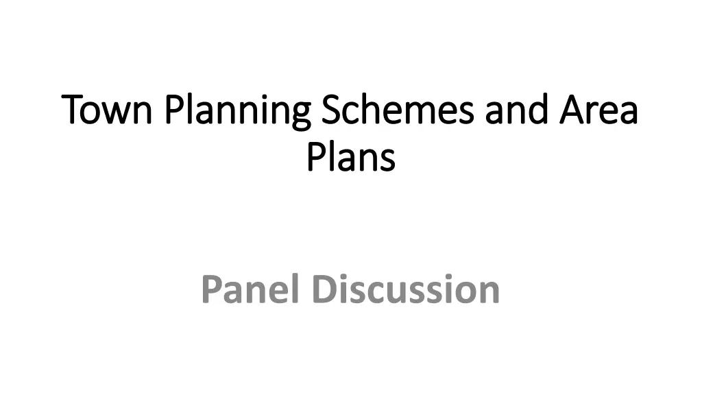 town planning schemes and area town planning