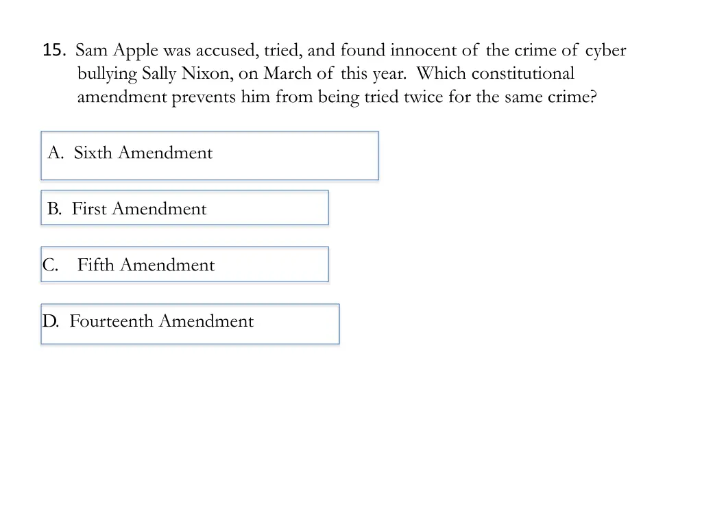 15 sam apple was accused tried and found innocent