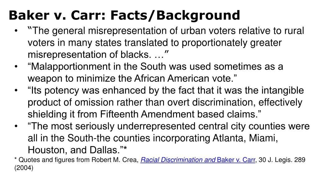 baker v carr facts background the general