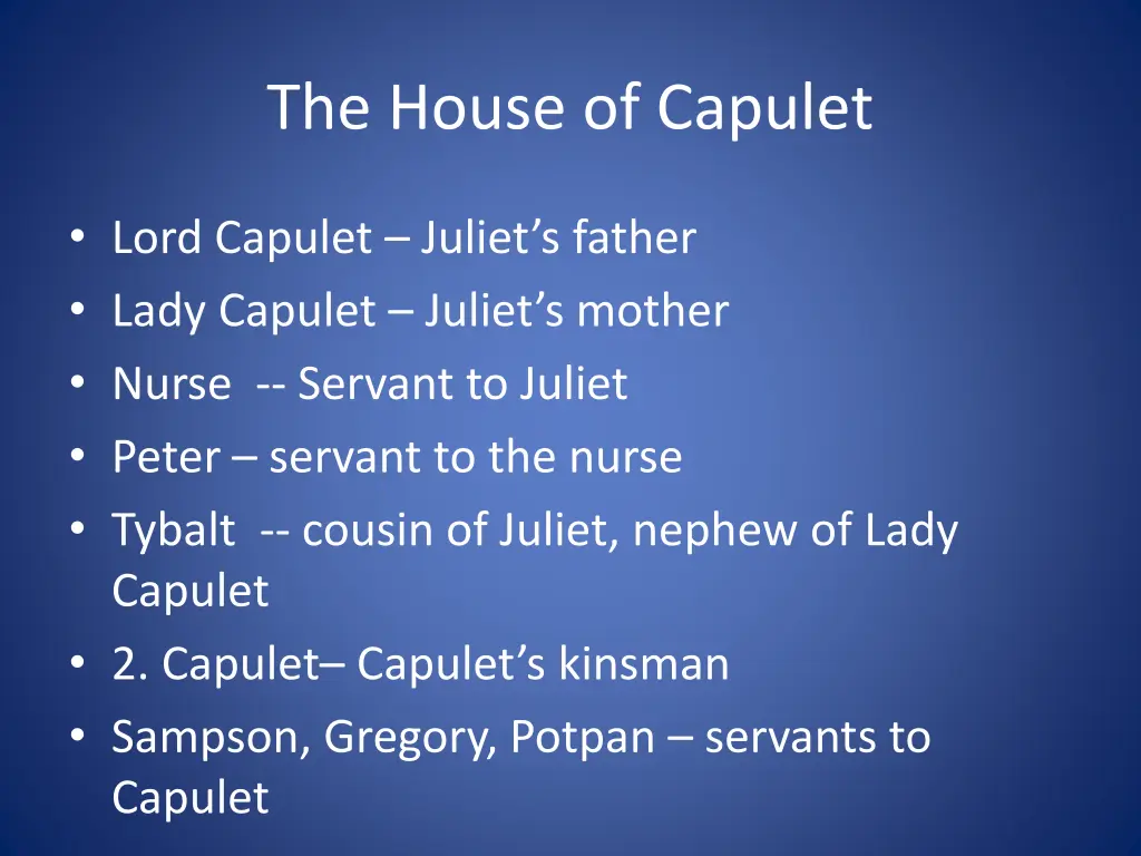 the house of capulet