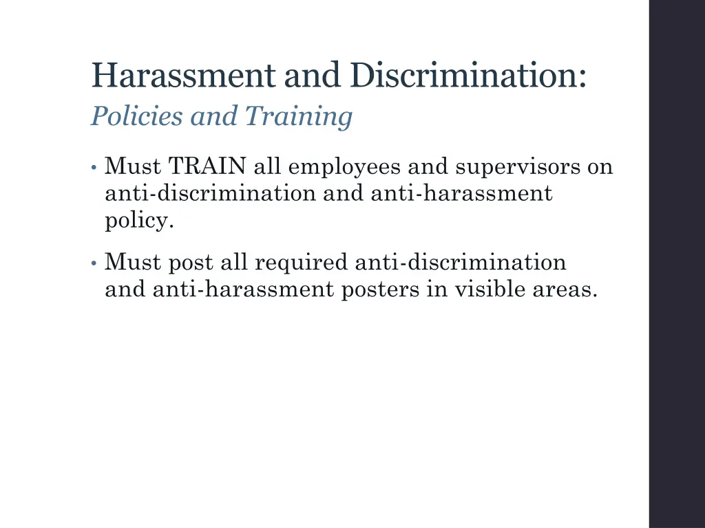 harassment and discrimination policies 1