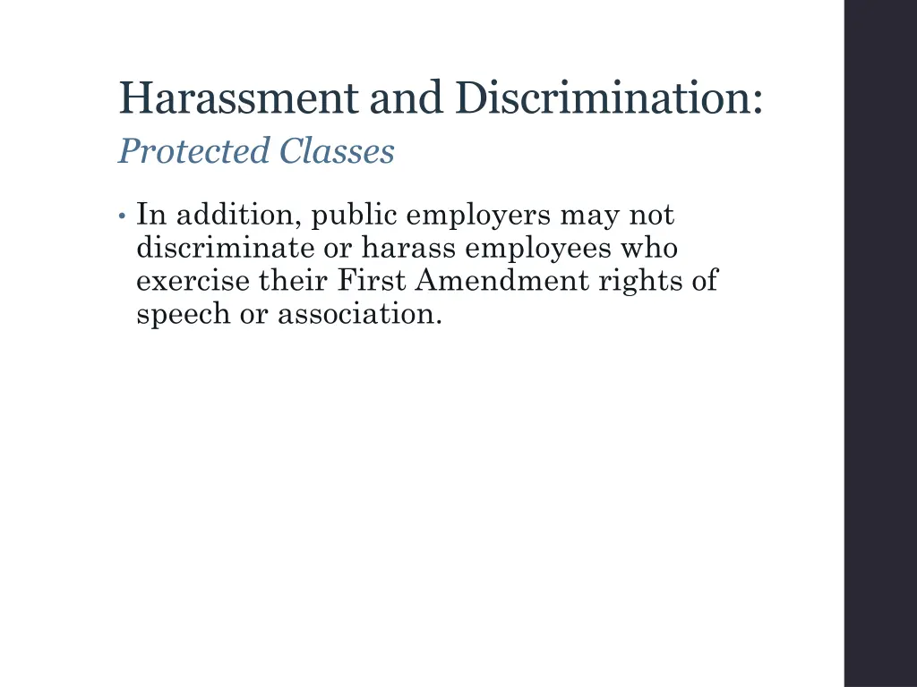 harassment and discrimination protected classes 2