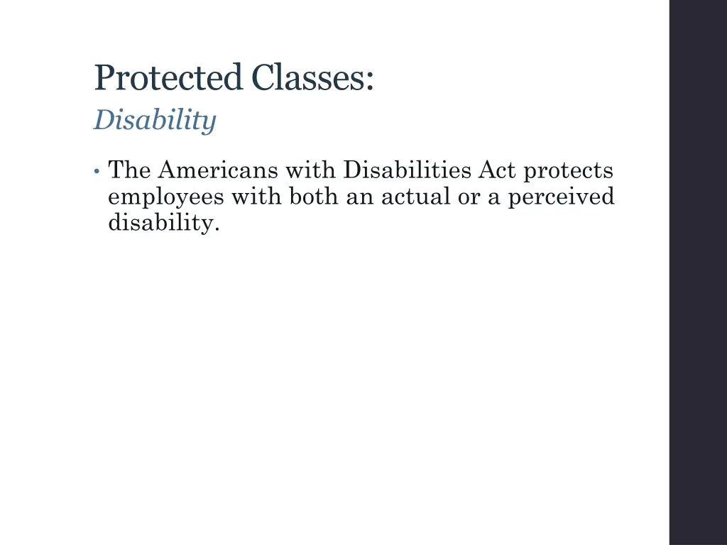 protected classes disability