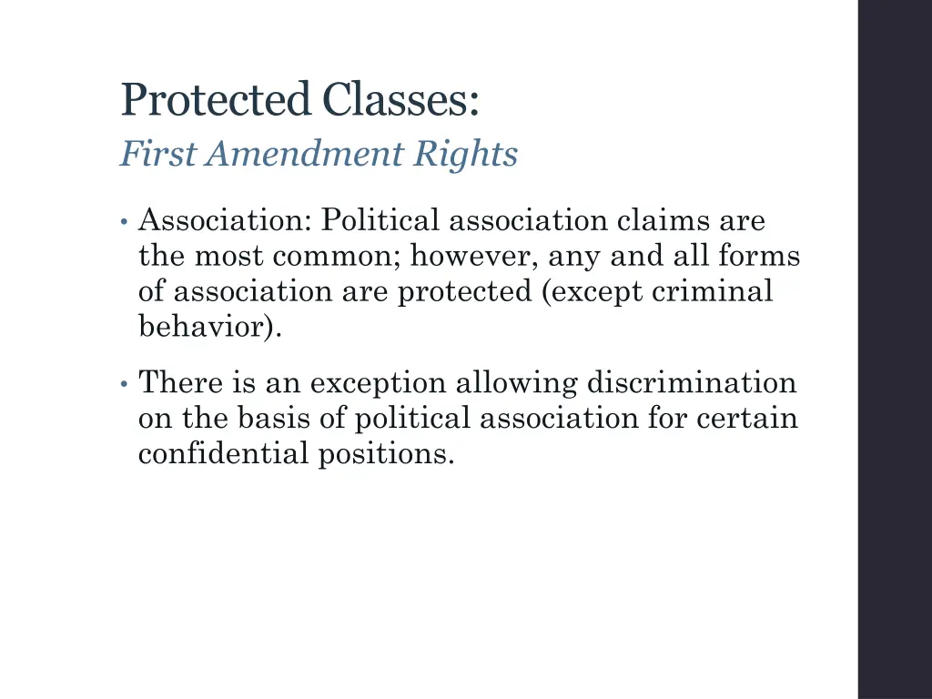 protected classes first amendment rights 1