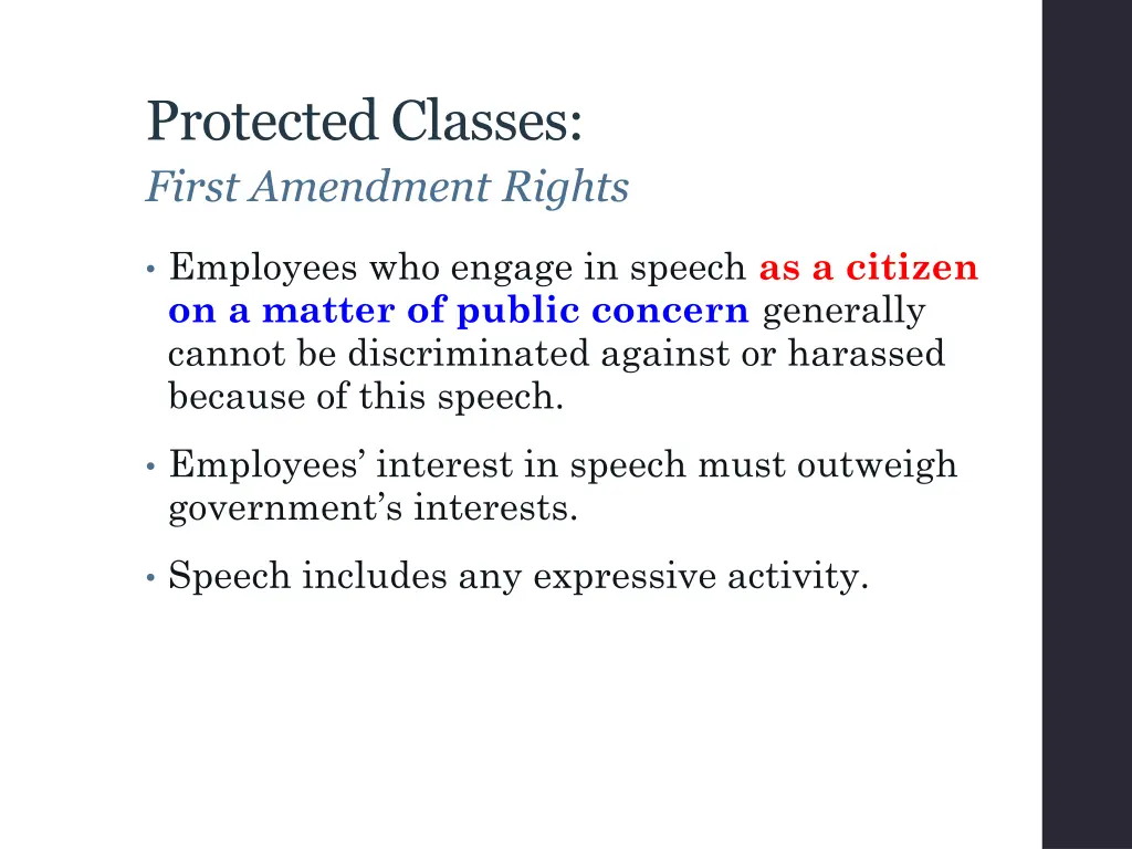 protected classes first amendment rights 2