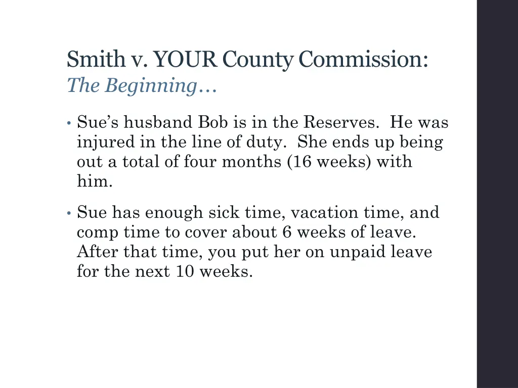 smith v your county commission the beginning