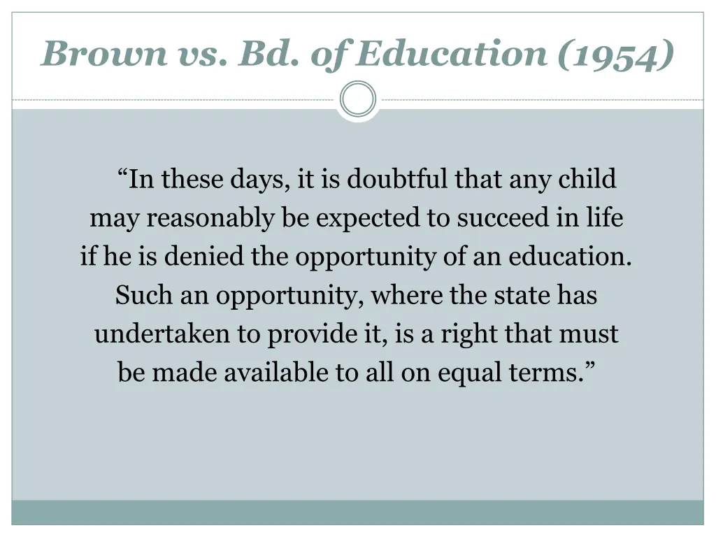 brown vs bd of education 1954