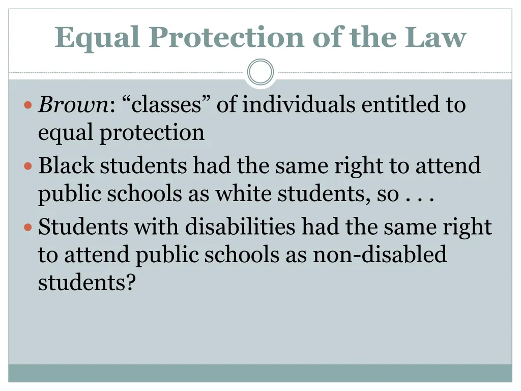 equal protection of the law