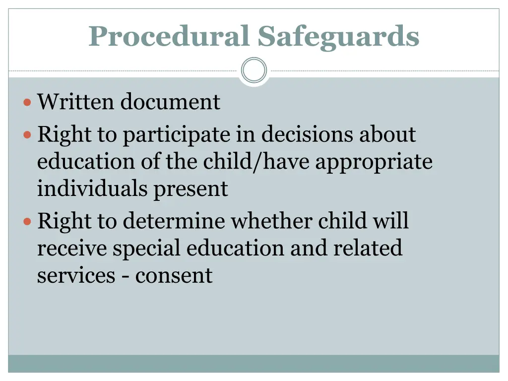 procedural safeguards